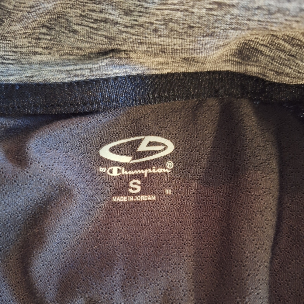 Champion Heather Gray and Black Performance Long Sleeve Top Small *D3 - Picture 3 of 5